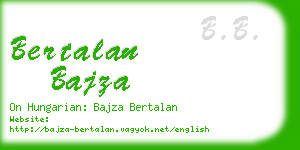 bertalan bajza business card